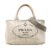 Secondhand Prada Small Denim Canapa Logo Satchel