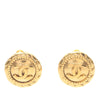 Chanel CC Gold Plated Round Clip On Earrings Secondhand