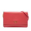Secondhand Prada Saffiano Lux Wallet On Chain