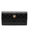 Secondhand Gucci Guccissima Signature Crystal Cat Continental Wallet