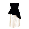Secondhand Lanvin Velvet and Silk Peplum Dress - '80s