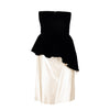 Secondhand Lanvin Velvet and Silk Peplum Dress - '80s
