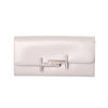 Secondhand Tod’s Double T Grey Leather Continental Wallet with Shoulder Strap - '10s