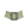 Secondhand Collection Privée Green Stone Suede Belt - '00s