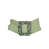Secondhand Collection Privée Green Stone Suede Belt - '00s