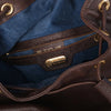Secondhand Fendi Vintage Brown Leather Zodiac Medallion Bucket Bag - '90s