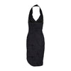 Secondhand Vivienne Westwood Black Embroidered Halter Dress - '00s