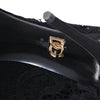 Secondhand Dolce & Gabbana Black Stretch Lace Peep-Toe Ankle Boots