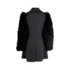 Secondhand Red Valentino Wool Coat with Animal Feather Sleeves - '10s