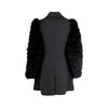 Secondhand Red Valentino Wool Coat with Animal Feather Sleeves - '10s