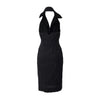 Secondhand Vivienne Westwood Black Halterneck Collared Dress - '10s