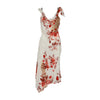 Secondhand Roberto Cavalli Floral and Leopard Print Strap Dress - '00s