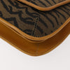 Fendi Vintage Tiger Print Shoulder Bag Canvas