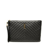 Saint Laurent Chevron Leather Monogram Document Holder Secondhand