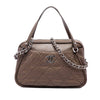 Chanel Quilted Iridescent Calfskin Relax CC Satchel Secondhand