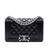 Secondhand Chanel Small Quilted Crinkled Patent Boy Flap