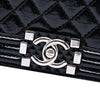 Secondhand Chanel Small Quilted Crinkled Patent Boy Flap
