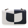 Chanel Medium Classic Bicolor Lambskin Geometric Colorblock Double Flap Secondhand