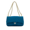 Secondhand Chanel Medium Quilted Perforated Jersey Single Flap