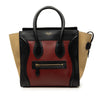 Celine Micro Tricolor Calfskin and Suede Luggage Tote Secondhand