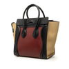 Celine Micro Tricolor Calfskin and Suede Luggage Tote Secondhand