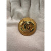 Chanel CC Gold Plated Round Push Back Earrings Secondhand