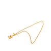Chanel Gold Plated CC Quilted Pendant Necklace Secondhand