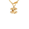 Secondhand Chanel Gold Plated CC Quilted Pendant Necklace