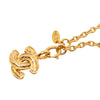 Secondhand Chanel Gold Plated CC Quilted Pendant Necklace