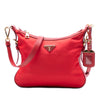 Secondhand Prada Saffiano Trimmed Tessuto Zip Top Crossbody