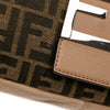 Fendi Large Zucca and Pequin Canvas Convertible Baguette Satchel Secondhand