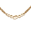 Dior Gold Plated Strass CD Logo Charm Necklace Secondhand