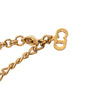 Dior Gold Plated Strass CD Logo Charm Necklace Secondhand