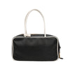 Secondhand Miu Miu Beau Black and White Leather Bag with Double Handles- '20s