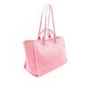 Chanel Large Canvas Pinstriped Deauville Tote Secondhand