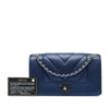 Chanel Medium Chevron Metallic Sheepskin Vintage Mademoiselle Flap Secondhand