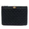 Secondhand Chanel Medium Quilted Caviar Boy O Case Clutch