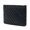 Secondhand Chanel Medium Quilted Caviar Boy O Case Clutch