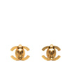 Chanel CC Gold Plated Turn Lock Clip On Earrings Secondhand