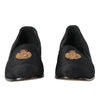 Ralph Lauren Black Satin Heeled Loafers - '90s Second hand