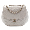Chanel Medium Quilted Aged Calfskin Bubble CC Flap Secondhand