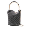 Chanel Quilted Chevron Lambskin Handle with Chic Bucket Bag Secondhand