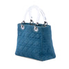 Dior Medium Denim Cannage Acrylic Handles Lady Dior Secondhand