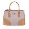 Prada Small Bicolor Saffiano Galleria Double Zip Satchel Secondhand