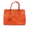 Secondhand Prada Medium Saffiano Lux Galleria Double Zip Satchel