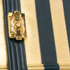 Secondhand Chanel Paris New York Metallic Lambskin Striped North South Boy Flap