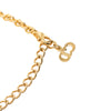 Dior Gold Plated Logo Pendant Necklace Secondhand