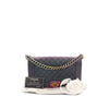 Chanel Old Medium Quilted Iridescent Goatskin Rainbow Hardware Boy Flap Secondhand