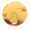 Chanel CC Gold Plated Round Gripoix Brooch Secondhand