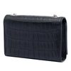 Saint Laurent Small Croc Embossed Leather Monogram Kate Tassel Crossbody Secondhand